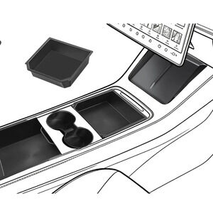 Center Console Organizer Tray for Tesla Model Y Juniper 2025-2026 Model 3 Highla